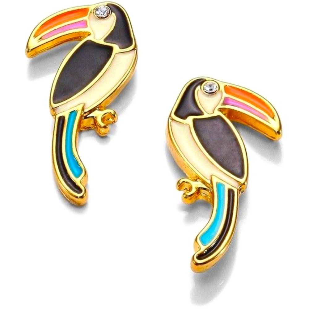 KATE SPADE • FOR THE BIRDS •. TOUCAN EARRINGS